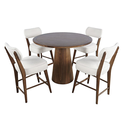 Mid-Century Modern Five Piece Counter Height Dining Set