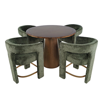 Luxury Mid-Century Modern Five Piece Counter Height Dining Set