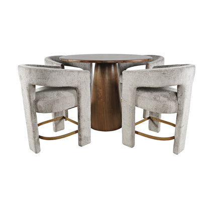 Luxury Mid-Century Modern Five Piece Counter Height Dining Set