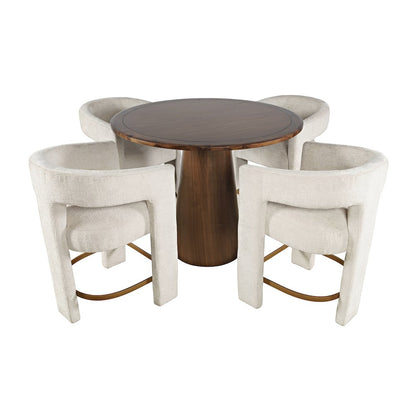 Luxury Mid-Century Modern Five Piece Counter Height Dining Set