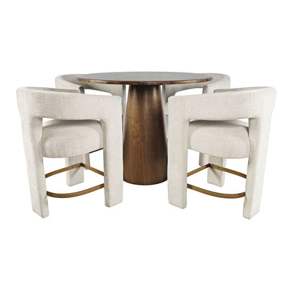 Luxury Mid-Century Modern Five Piece Counter Height Dining Set