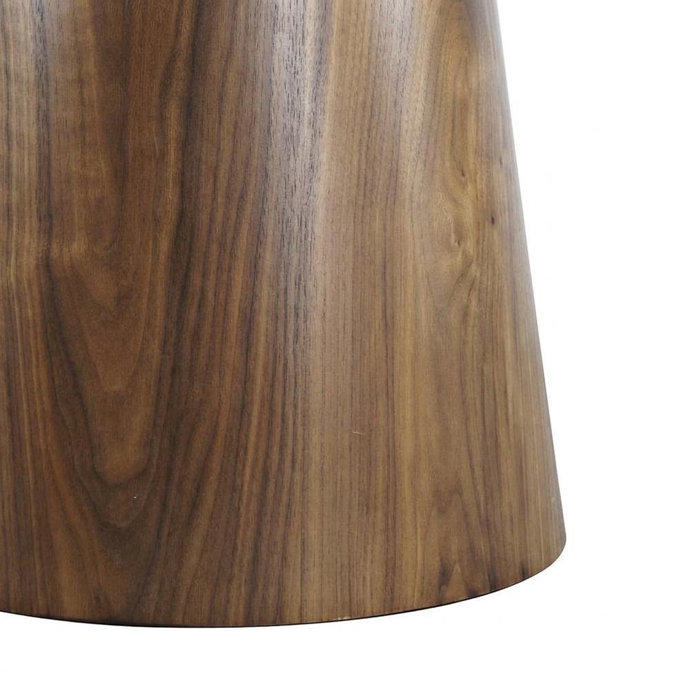 Acacia Veneer Modern Round Pedestal Dining Table, Walnut, 36" Counter Height