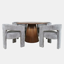 Gwen Luxury Mid-Century Modern Five Piece Dining Set with Upholstered Chairs