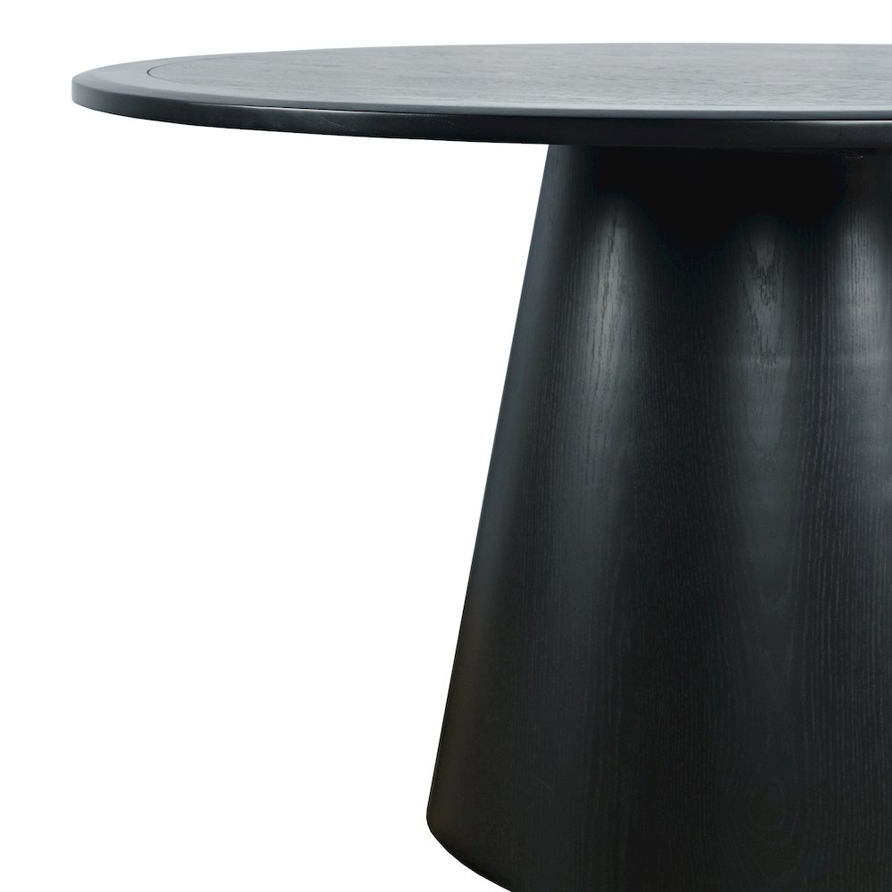 Nash Mid-Century Modern Five Piece Pedestal Dining Set with Upholstered Chairs