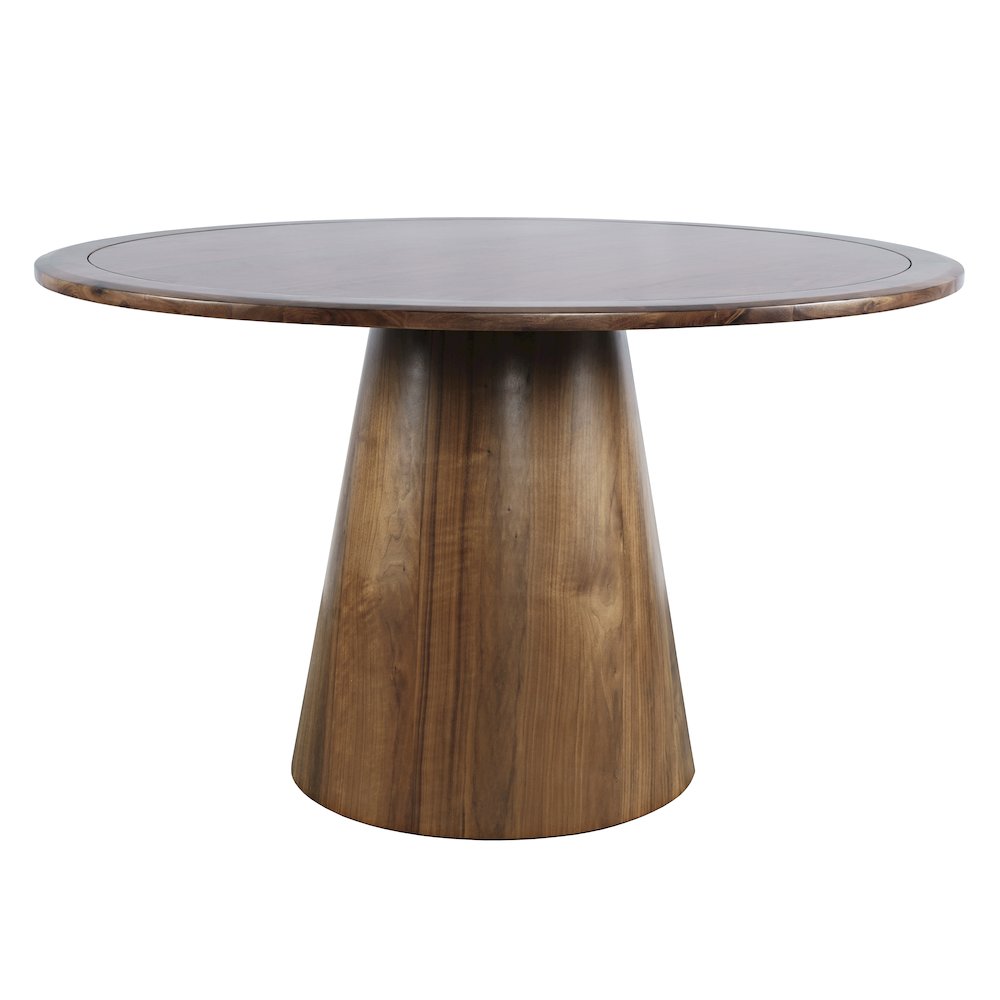 Nash Mid-Century Modern 50" Round Pedestal Dining Table