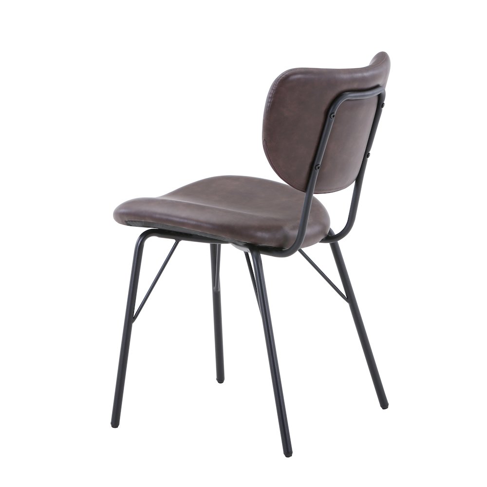 Contemporary Modern Faux Leather Split-Back Upholstered Dining Chair (Set of 2)