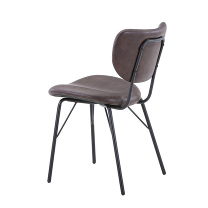 Contemporary Modern Faux Leather Split-Back Upholstered Dining Chair (Set of 2)