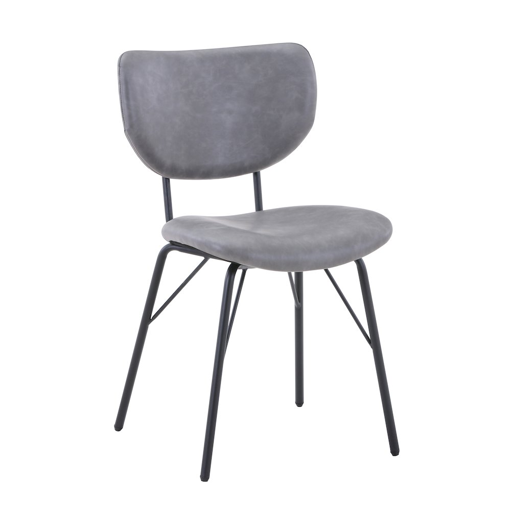 Contemporary Modern Faux Leather Split-Back Upholstered Dining Chair (Set of 2)