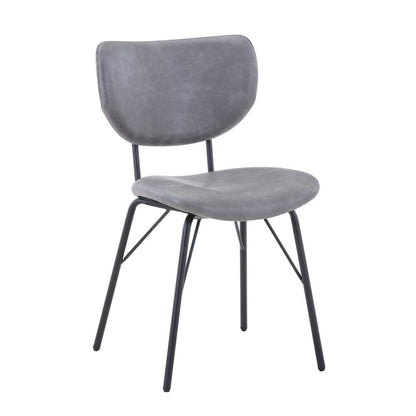 Contemporary Modern Faux Leather Split-Back Upholstered Dining Chair (Set of 2)