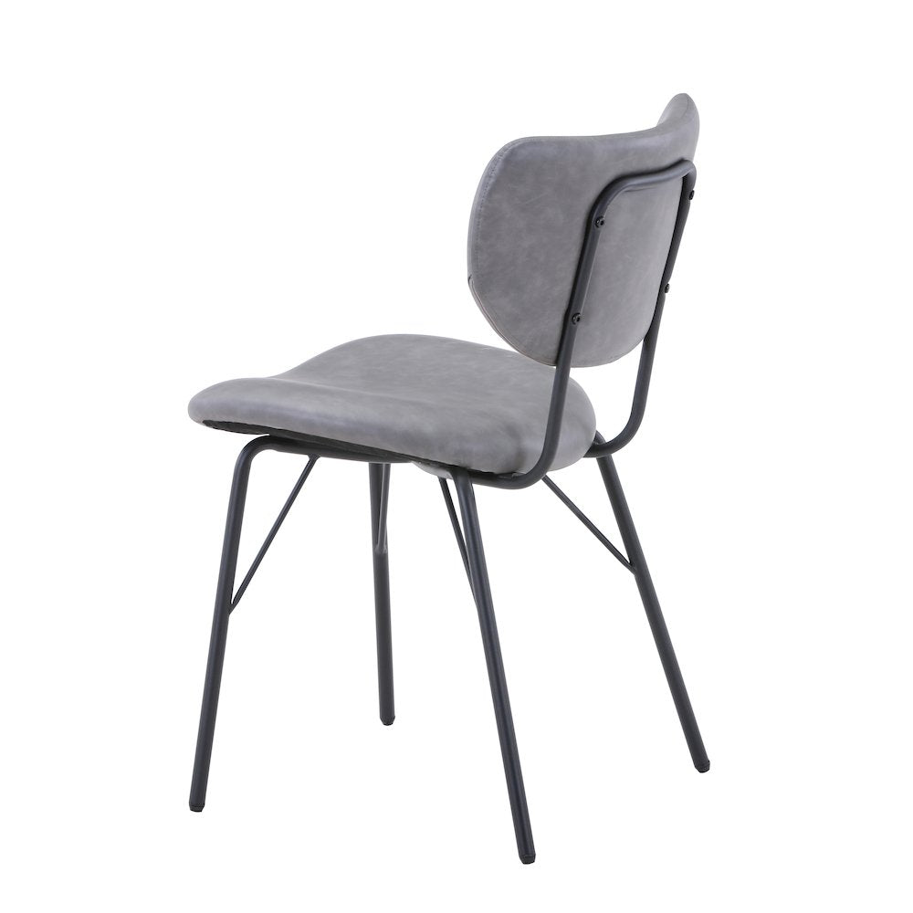 Contemporary Modern Faux Leather Split-Back Upholstered Dining Chair (Set of 2)