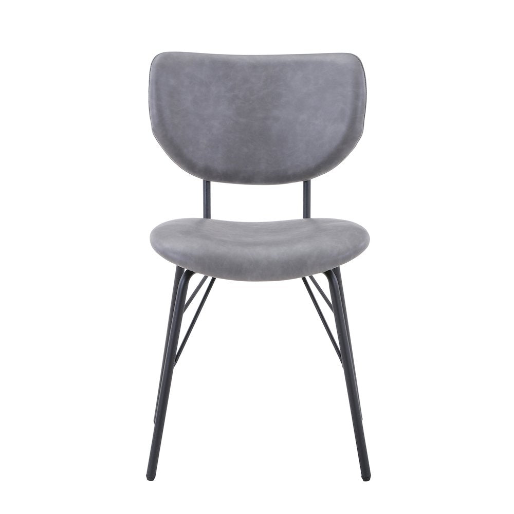 Contemporary Modern Faux Leather Split-Back Upholstered Dining Chair (Set of 2)