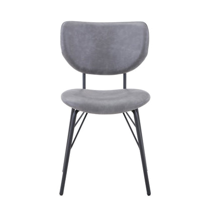 Contemporary Modern Faux Leather Split-Back Upholstered Dining Chair (Set of 2)