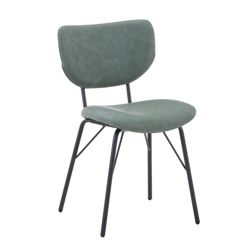 Contemporary Modern Faux Leather Split-Back Upholstered Dining Chair (Set of 2)