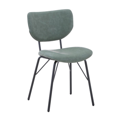 Contemporary Modern Faux Leather Split-Back Upholstered Dining Chair (Set of 2)