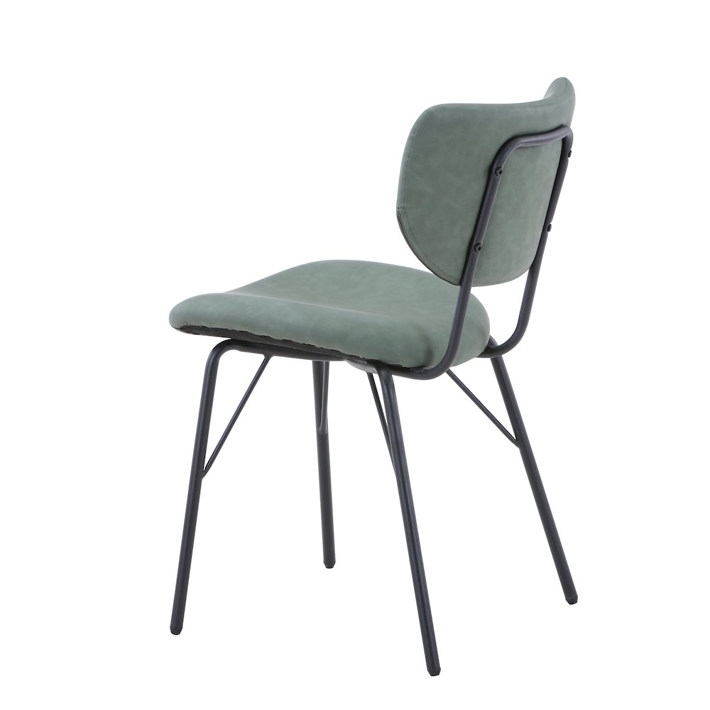 Contemporary Modern Faux Leather Split-Back Upholstered Dining Chair (Set of 2)