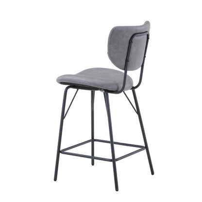 Modern Faux Leather Split-Back Upholstered Counter Height Barstool (Set of 2)