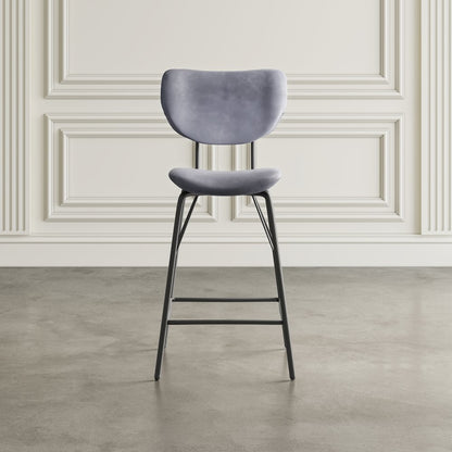 Modern Faux Leather Split-Back Upholstered Counter Height Barstool (Set of 2)