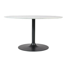 Rowan 54" Modern Luxury Pedestal Round Marble Dining Table