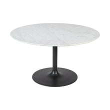 Rowan 54" Modern Luxury Pedestal Round Marble Dining Table