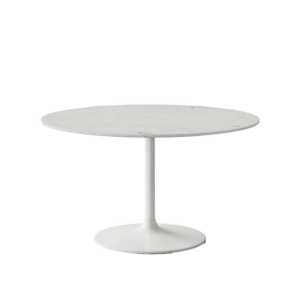 Rowan 54" Modern Luxury Pedestal Round Marble Dining Table