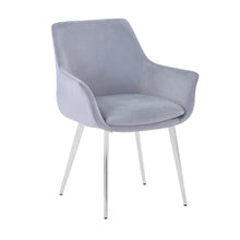 Stella Contemporary Modern Upholstered Platinum Dining Chair with Chrome Legs (Set of 2)