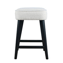 Wes Mid-Century Modern Boucle Upholstery Backless Counter Barstool (Set of 2)