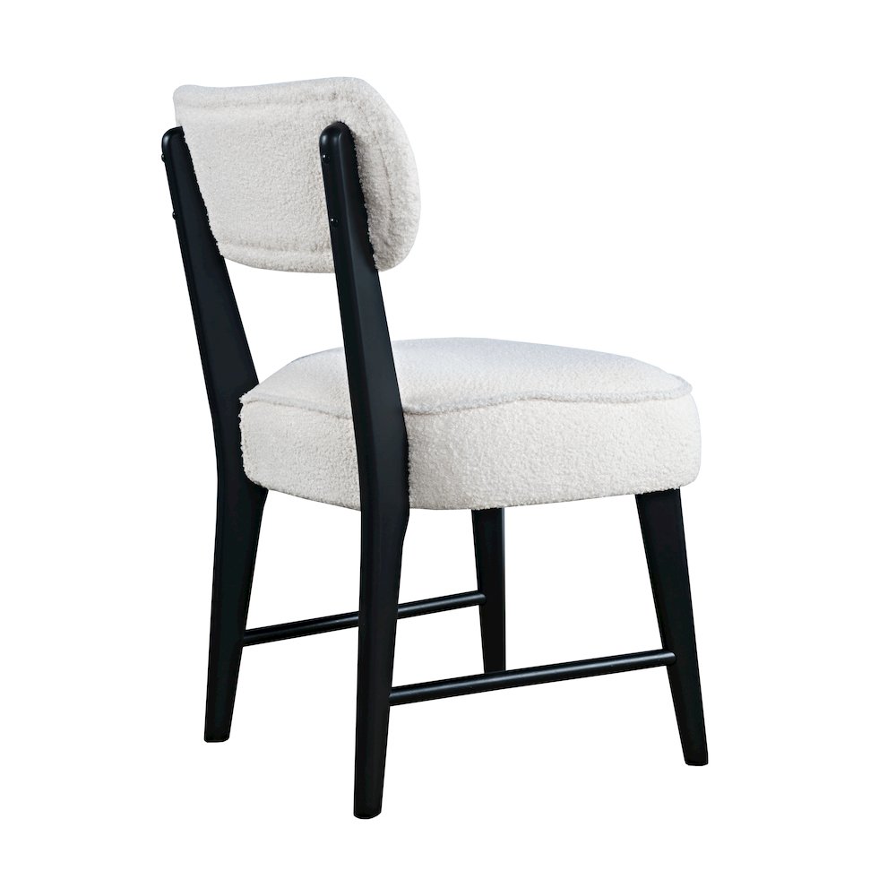 Wes Mid-Century Modern Boucle Upholstery Dining Chair (Set of 2)
