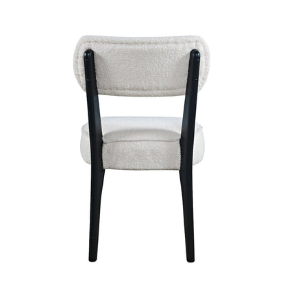 Wes Mid-Century Modern Boucle Upholstery Dining Chair (Set of 2)
