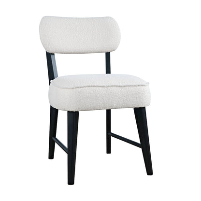 Wes Mid-Century Modern Boucle Upholstery Dining Chair (Set of 2)