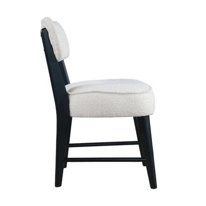Wes Mid-Century Modern Boucle Upholstery Dining Chair (Set of 2)