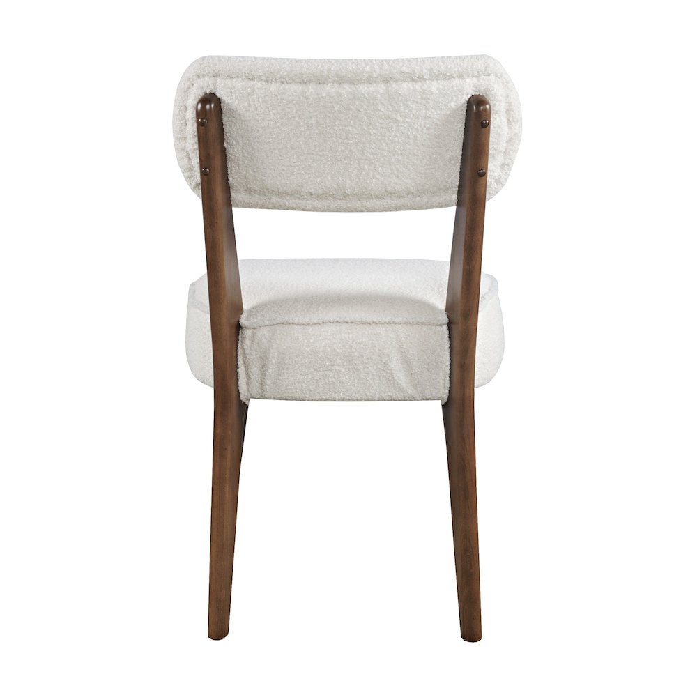 Wes Mid-Century Modern Boucle Upholstery Dining Chair (Set of 2)