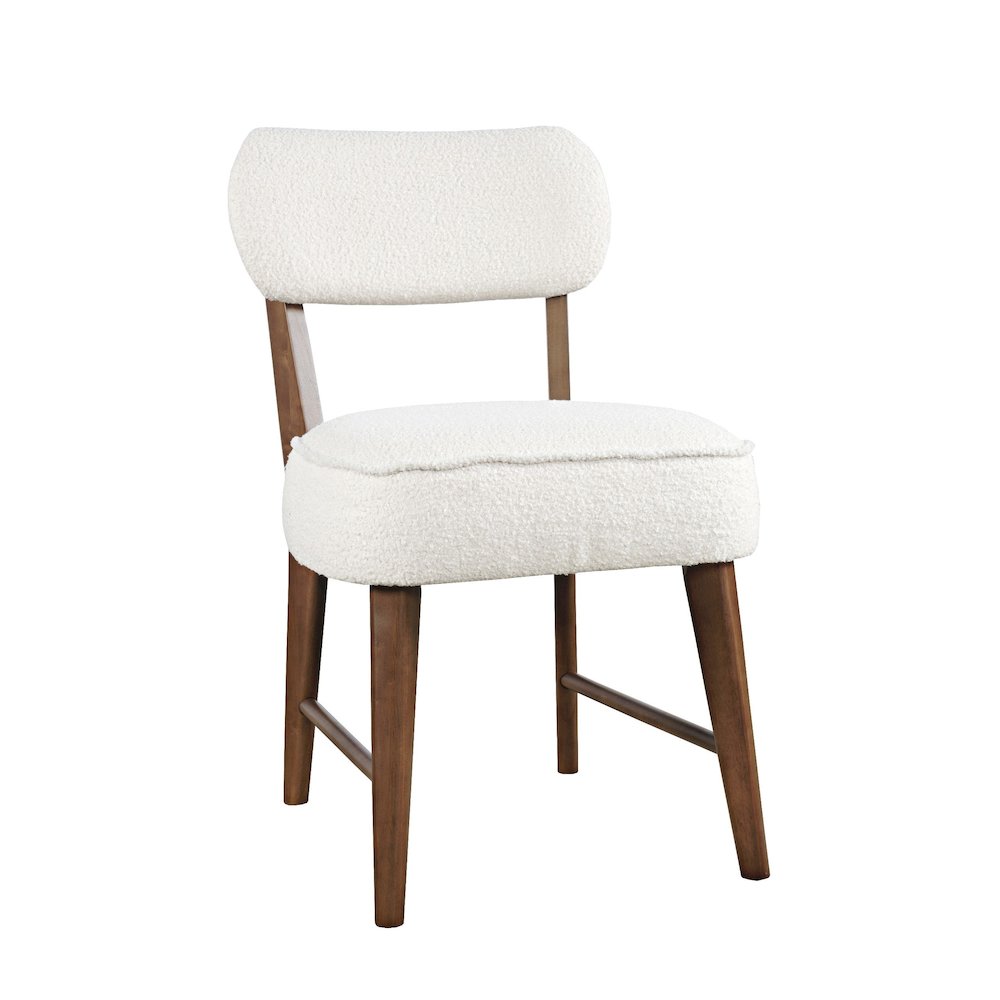 Wes Mid-Century Modern Boucle Upholstery Dining Chair (Set of 2)