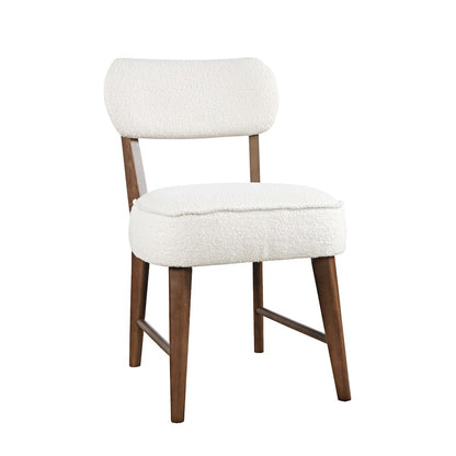 Wes Mid-Century Modern Boucle Upholstery Dining Chair (Set of 2)