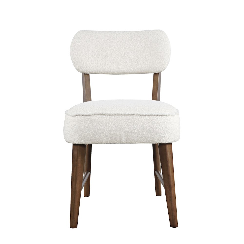 Wes Mid-Century Modern Boucle Upholstery Dining Chair (Set of 2)