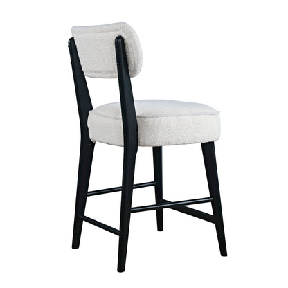 Wes Mid-Century Modern Boucle Upholstery Counter Barstool (Set of 2)