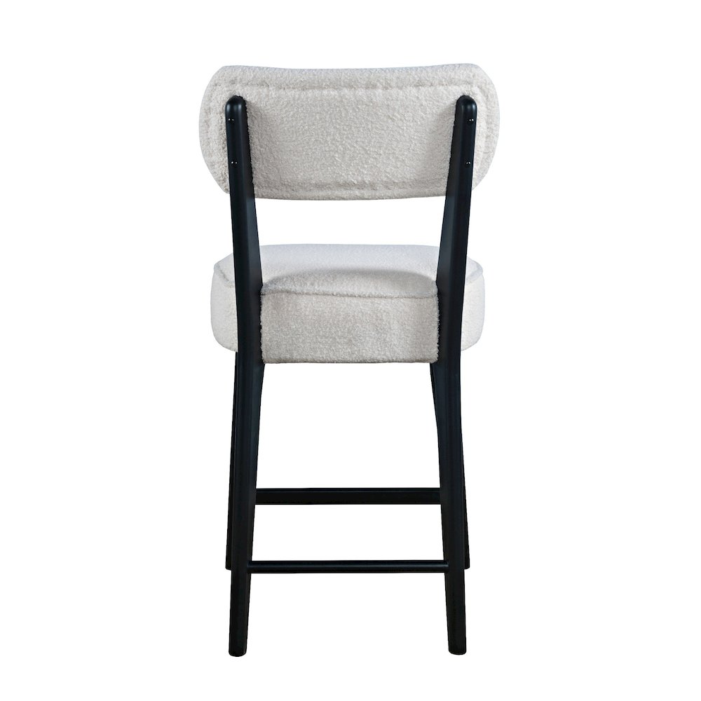 Wes Mid-Century Modern Boucle Upholstery Counter Barstool (Set of 2)