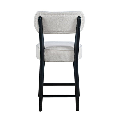 Wes Mid-Century Modern Boucle Upholstery Counter Barstool (Set of 2)