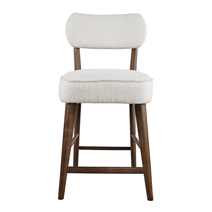 Wes Mid-Century Modern Boucle Upholstery Counter Barstool (Set of 2)