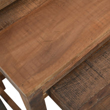 Reclamation Rustic Reclaimed Solid Wood Three-Piece Nesting Tables