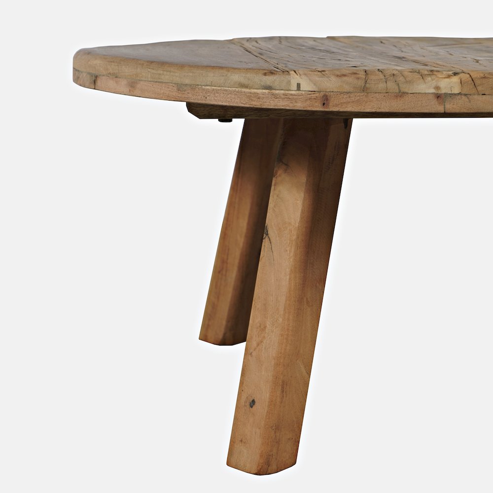Reclamation 36" Round Rustic Reclaimed Solid Wood Coffee Table