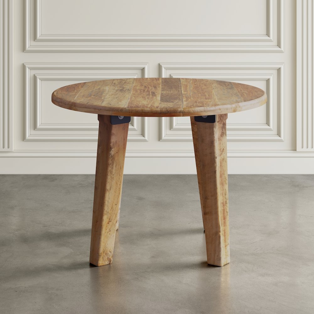 Reclamation 42" Rustic Reclaimed Solid Wood Round Dining Table