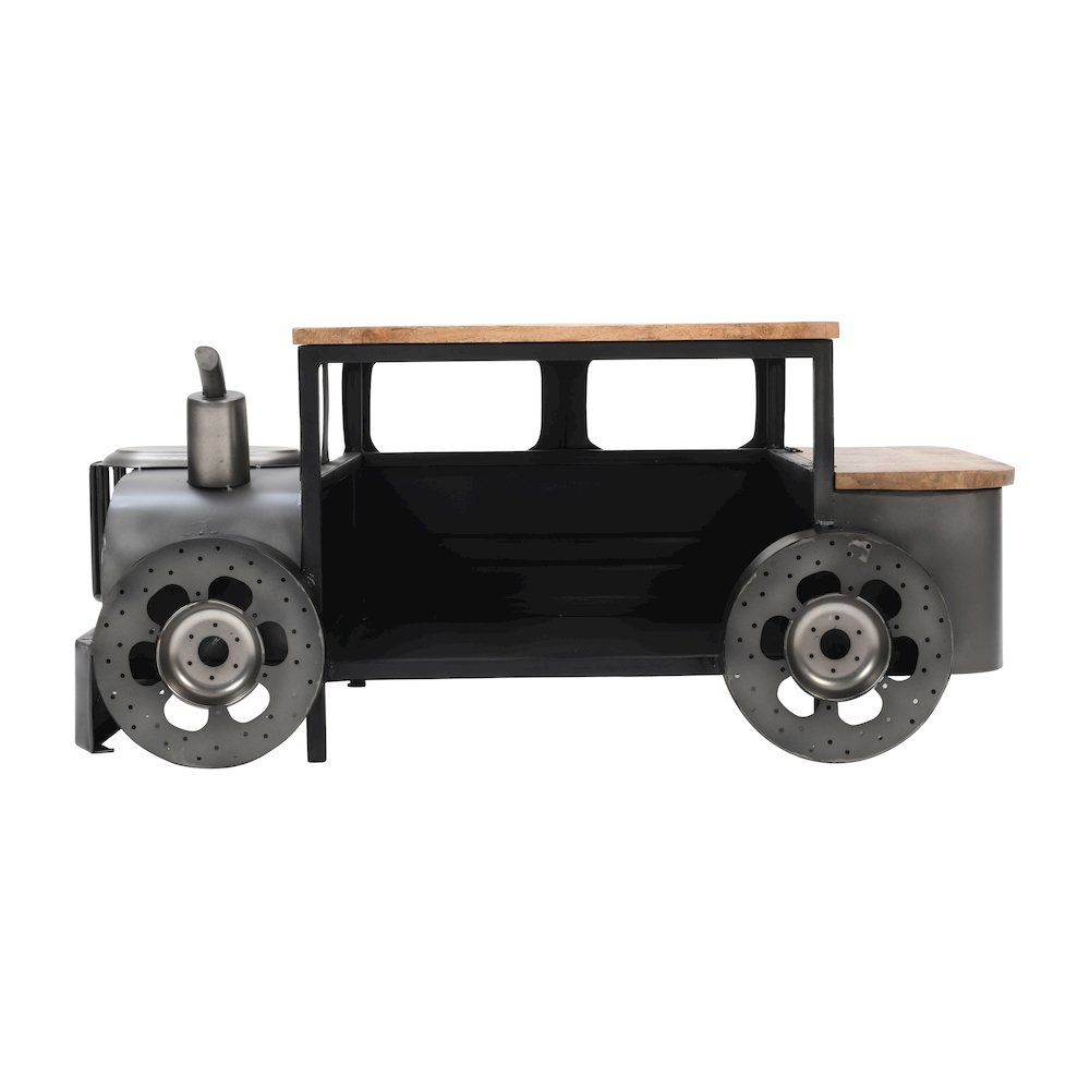 Roadie 41" Vintage Truck Solid Wood and Metal Unique Coffee Table with Storage