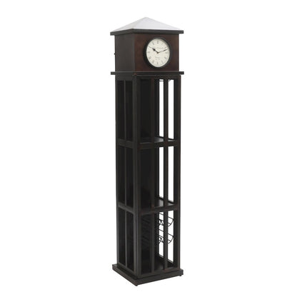 Watchtower Vintage Clock Lounge Bar Cabinet with Wine Rack and Storage