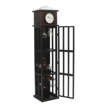 Watchtower Vintage Clock Lounge Bar Cabinet with Wine Rack and Storage