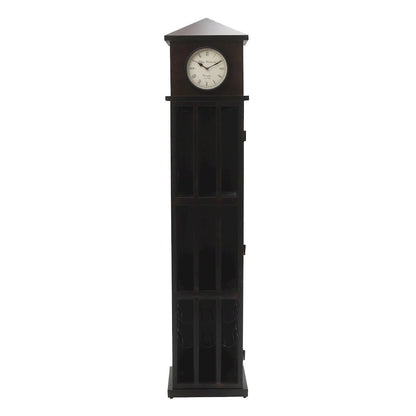 Watchtower Vintage Clock Lounge Bar Cabinet with Wine Rack and Storage