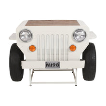 Weekender Vintage Military Vehicle Console Table Lounge Home Bar with Wine Rack