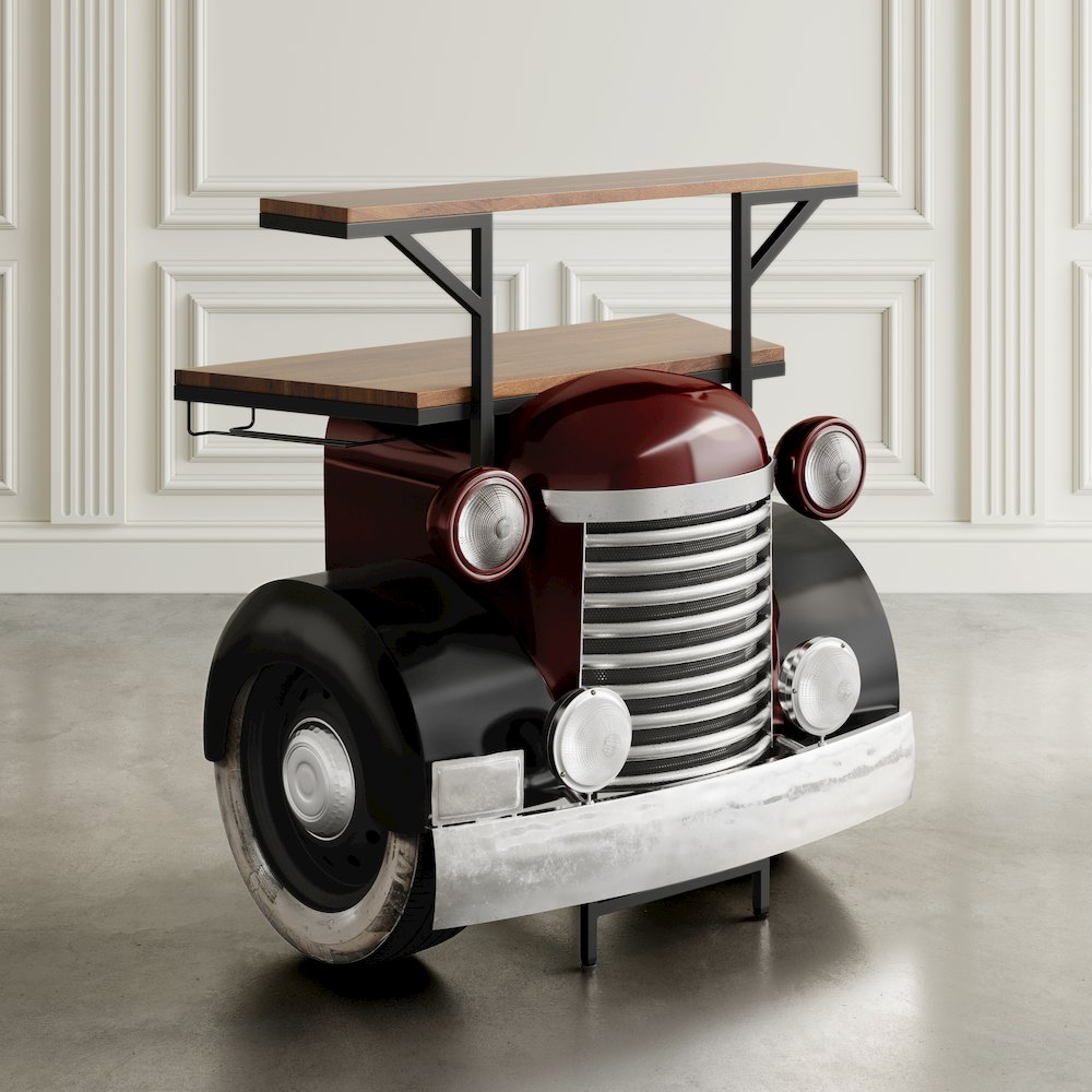 Glory Days Woody Vintage Car Console Table Home Bar