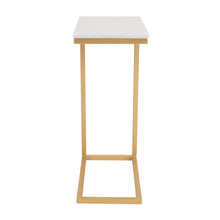 Aurora Solid Marble Modern Luxury Glam Accent C-Table (Set of 2)