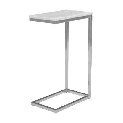 Aurora Solid Marble Modern Luxury Glam Accent C-Table (Set of 2)