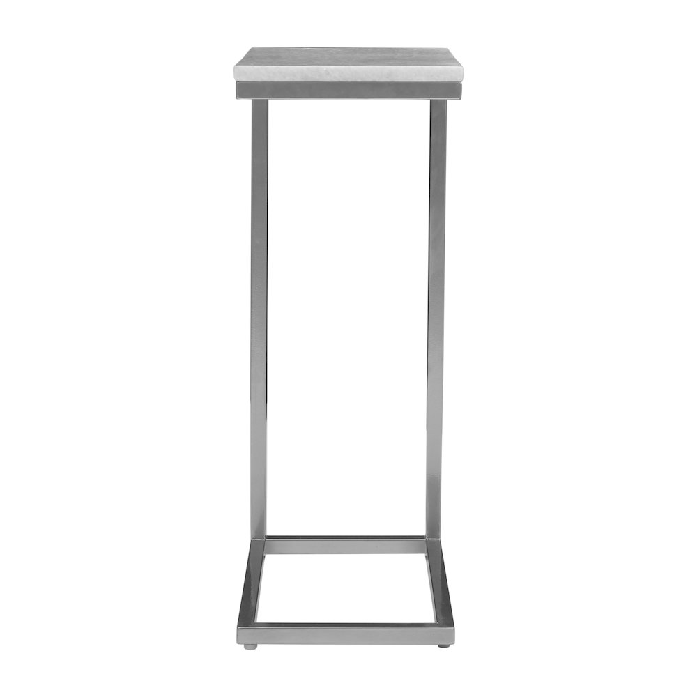 Aurora Solid Marble Modern Luxury Glam Accent C-Table (Set of 2)